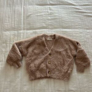 Rylee + Cru Soft Blush Fuzzy Sweater